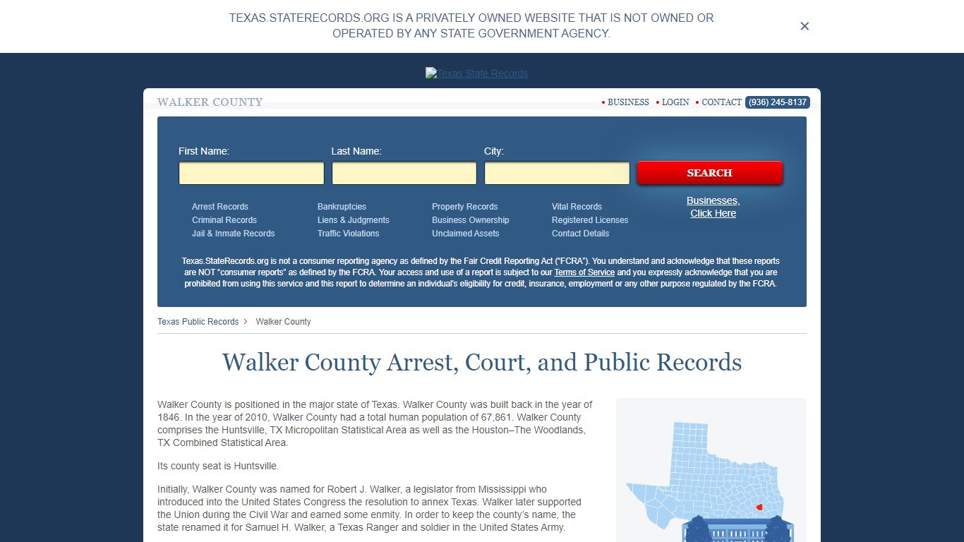 Walker County Arrest, Court, and Public Records